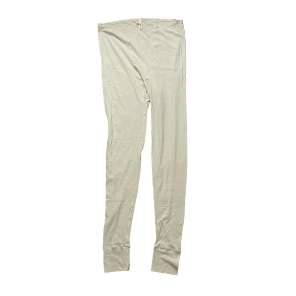 Skims Lace Pointelle Logo Loungewear Sleep Leggings in Bone NWT - Picture 1 of 3